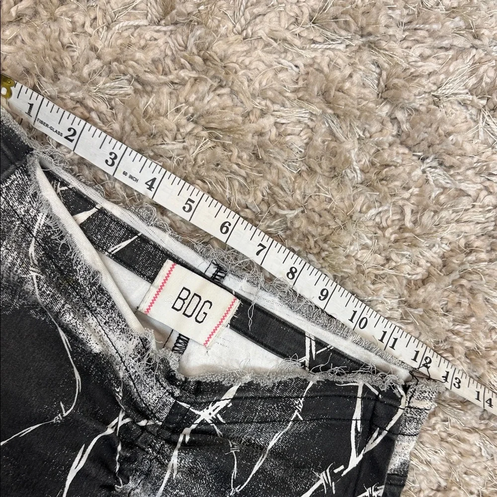 BDG Urban Outfitters Printed Ruched V-front Flare Jeans Lightweight Pants Sz.25